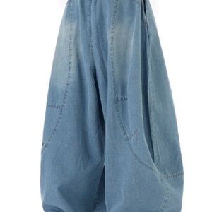 Men's Light Blue Denim Harem Pants